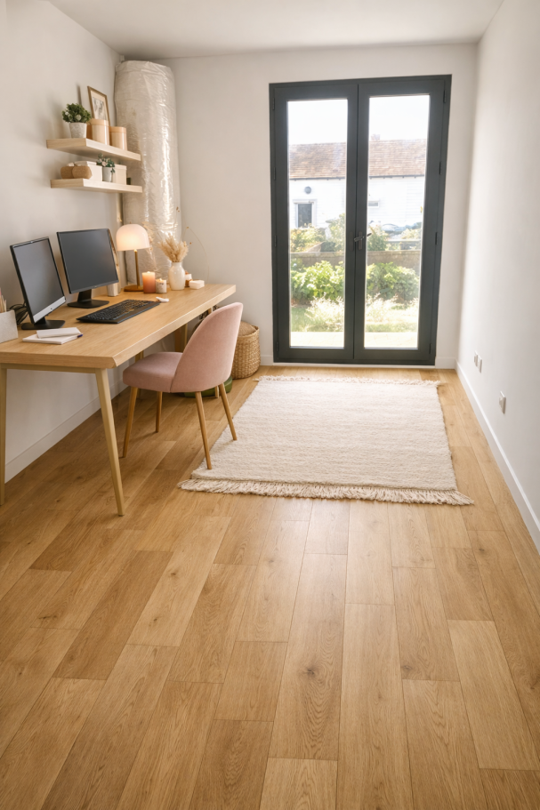 bureau parquet clair